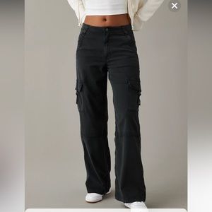 AE Dreamy Drape Stretch Super High-Waisted Baggy Wide-Leg Pant